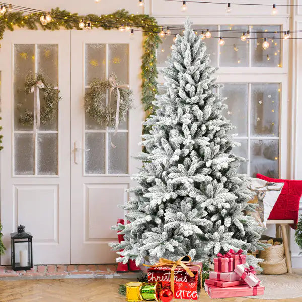 Flocked Winter Wonderland Christmas Tree