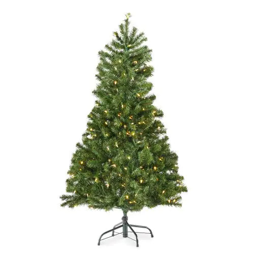 Pre-Lit Hinged Christmas Tree 4.5' with 200 LED Lights